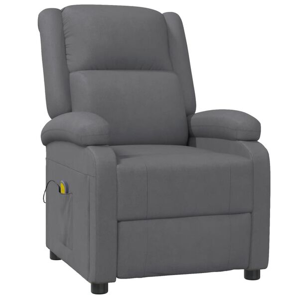 vidaXL Massage Chair Anthracite Faux Leather