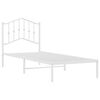 vidaXL Metal Bed Frame without Mattress with Headboard White 90x190cm