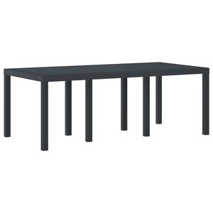 vidaXL Garden Dining Table Anthracite 200 x 100 x 73 cm Poly Rattan