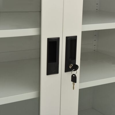 vidaXL Office Cabinet Light Grey 90x40x105 cm Steel