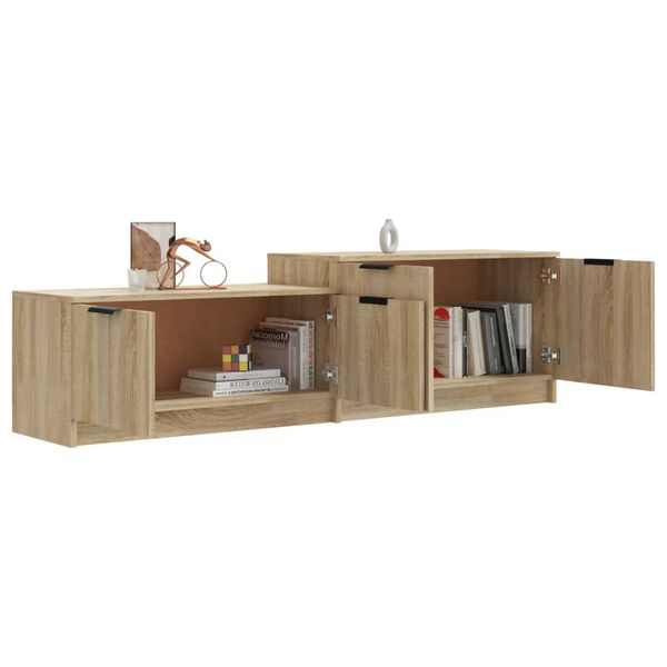 vidaXL TV Cabinet Sonoma Oak 158.5x36x45 cm Engineered Wood