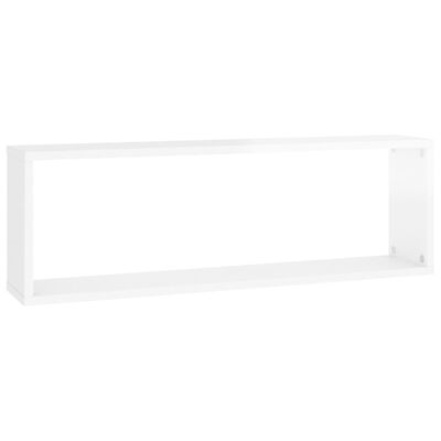 vidaXL Wall Cube Shelf 4 pcs High Gloss White 80x15x26.5cm Engineered Wood