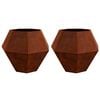 vidaXL Planter 2 pcs Rusty 100 x 100 x 80 cm Weathering Steel