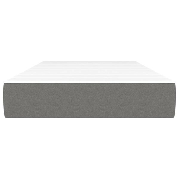 vidaXL Pocket Spring Bed Mattress Dark Grey 90x190x20 cm Fabric