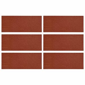 vidaXL Stepping Stone 6 pcs Red 60.5 x 25 x 2 cm Rubber