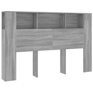 vidaXL Headboard Cabinet | Grey sonoma | Engineered wood | Medium