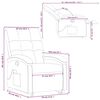 vidaXL Stand up Massage Recliner Chair Cream Fabric