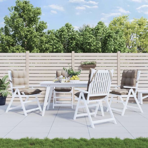 vidaXL Lowback Chair Cushions 4 pcs Taupe Oxford Fabric