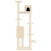 vidaXL Cat Tree with Sisal Scratching Posts Cream 154 cm