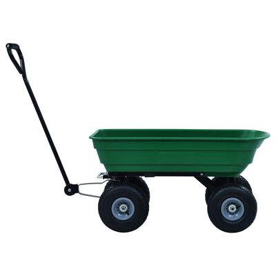 vidaXL Garden Tipping Hand Cart 300 kg 75L Green