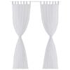 White Sheer Curtain 140 x 175 cm 2 pcs