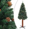 vidaXL Slim Pre-lit Christmas Tree with Ball Set Green 210 cm