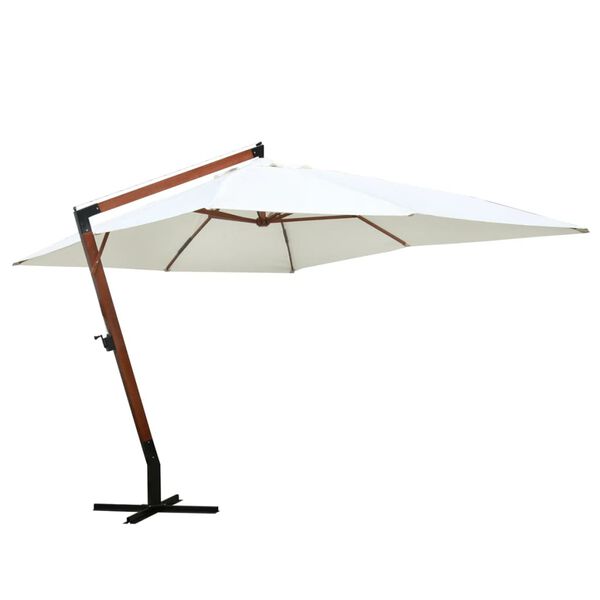 vidaXL Garden Parasol 300 x 400 cm White
