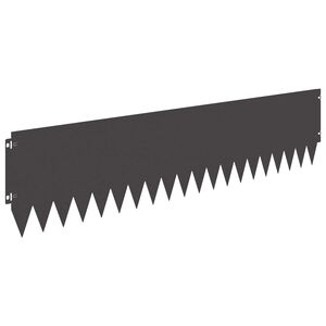 vidaXL Lawn Edging 20 pcs 103 x 25 cm Steel Black