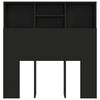 vidaXL Headboard Cabinet Black 100x19x103.5 cm