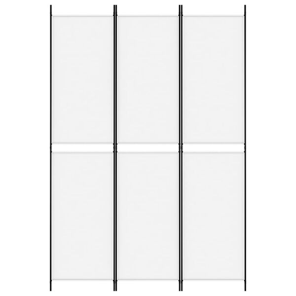 vidaXL 3-Panel Room Divider White 150x220 cm Fabric