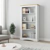 vidaXL 4-Tier Bookcase Mexican Pine Corona Range White 80x29x150 cm
