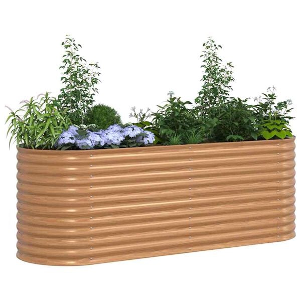 vidaXL Raised Bed Brown 240 x 80 x 81 cm Steel