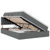 vidaXL LED Storage Bed with Mattress Dark Grey 137 x 190 cm Fabric