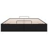 vidaXL Ottoman Storage Bed Frame without Mattress Black Queen Faux Leather