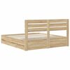 vidaXL Bed Frame with Drawer Sonoma Oak 180 x 200 cm Engineer Wood
