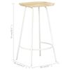 vidaXL Bar Stools 2 pcs Solid Mango Wood
