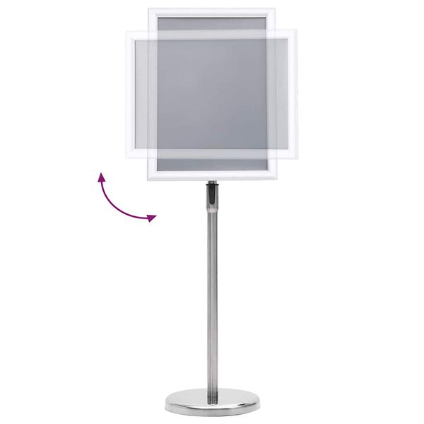 vidaXL Poster Stands 2 pcs Silver 45 x 33 x 88 cm Aluminium alloy