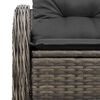 vidaXL Garden Sofa Grey 121 x 62 x 69cm Poly Rattan