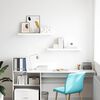 vidaXL Floating Wall Shelves 2 pcs High Gloss White 80x23.5x3.8 cm MDF