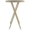 vidaXL 3 Piece Garden Bistro Set Poly Rattan and Tempered Glass Beige