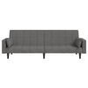 vidaXL 2-Seater Sofa Bed with Two Pillows Light Grey Fabric