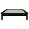 vidaXL Bed Frame without Mattress Black Single Solid Wood