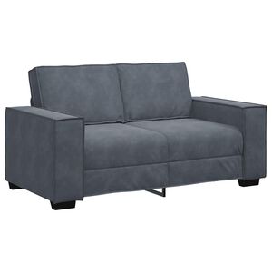 vidaXL 2-Seater Sofa Dark Grey 160x78x84 cm Velvet