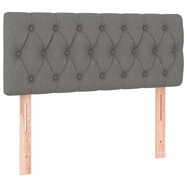 vidaXL LED Headboard Dark Grey 100 cm Fabric