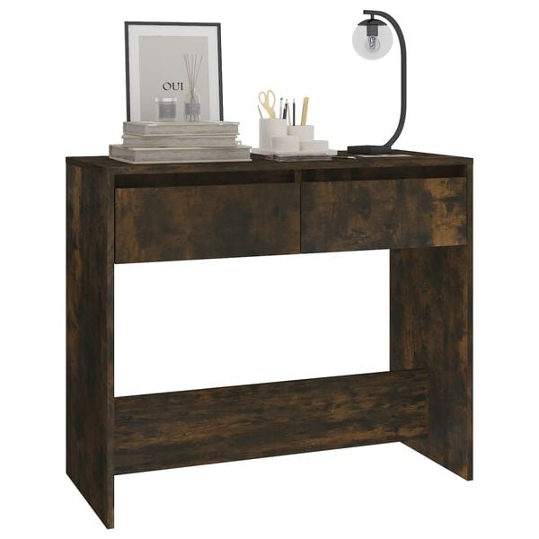 vidaXL Console Table Smoked Oak 89x41x76.5 cm Engineered Wood