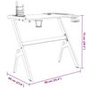 vidaXL Gaming Desk LED with Y Shape Black 90x60x75 cm