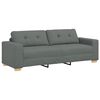 vidaXL 3-Seater Sofa Dark Grey 220x78x80 cm Fabric
