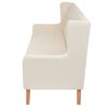 vidaXL 3-Seater Sofa Fabric Cream White