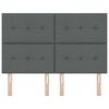 vidaXL LED Headboard with LED Strip Lights Dark Grey 160 cm Polyester