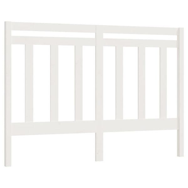 vidaXL Bed Headboard White 156x4x100 cm Solid Wood Pine
