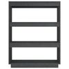 vidaXL Book Cabinet/Room Divider Grey 80x35x103 cm Solid Pinewood