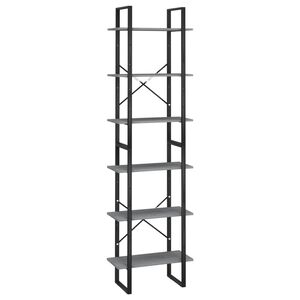vidaXL Storage Shelf Grey 60x30x210 cm Solid Wood Pine