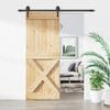 vidaXL Sliding Door with Hardware Set 80x210 cm Solid Wood Pine
