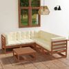 vidaXL 6 Piece Garden Lounge Set with Cushions Solid Pinewood