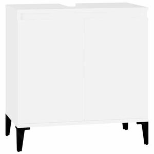 vidaXL Sink Cabinet | White | Engineered wood, metal | Medium | Sink Cabinet