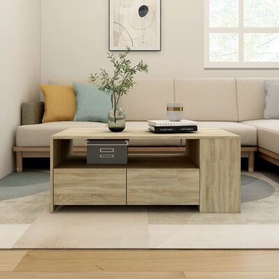 vidaXL Coffee Table Sonoma Oak 102x55x42 cm Engineered Wood