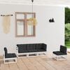 vidaXL 5 Piece Garden Lounge Set with Cushions Solid Pinewood