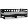 vidaXL Pull-out Day Bed without Mattress Black 2x(90x190) cm