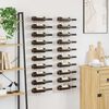 vidaXL Wall-mounted Wine Rack for 10 Bottles 2 pcs White Metal