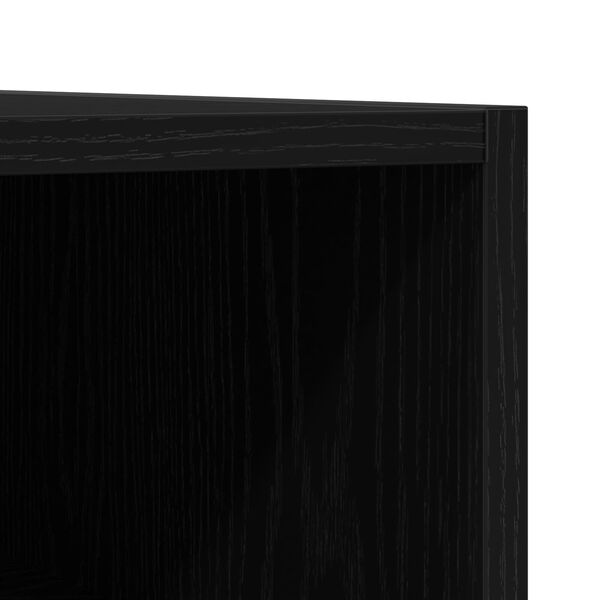 vidaXL Record Cabinet Black oak 84.5 x 38 x 89 cm Engineered wood